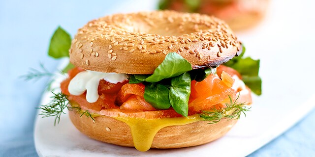 Bagels au saumon gravlax