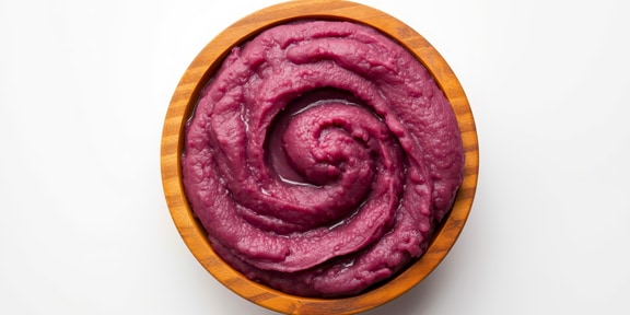 Zachte puree van rode biet & malse koolvis