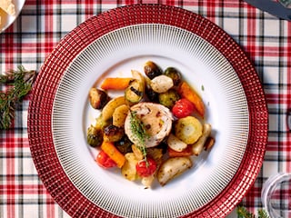 Ballotines de dinde aux légumes rôtis