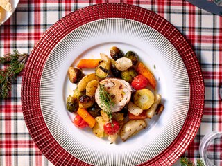 Ballotines de dinde aux légumes rôtis