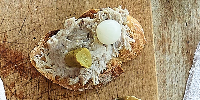 Kerstrillettes op brood