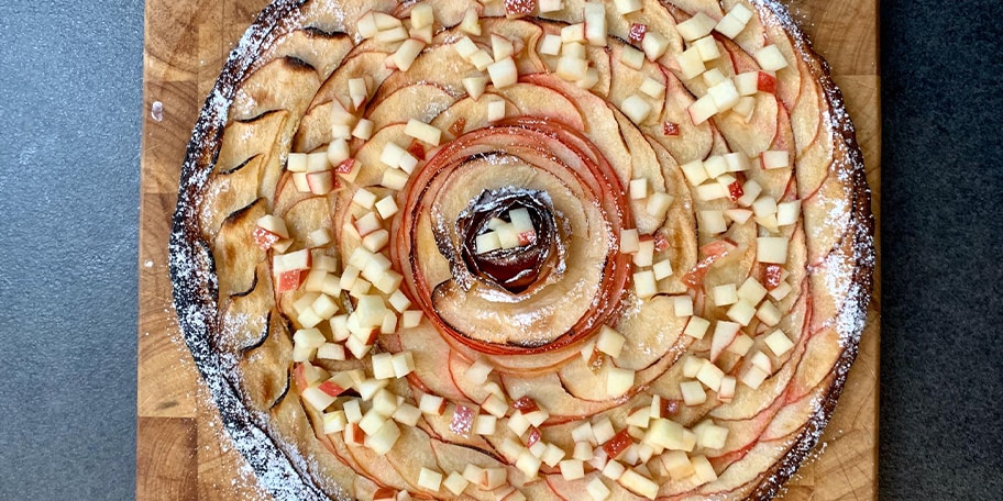 Tarte aux pommes à la frangipane