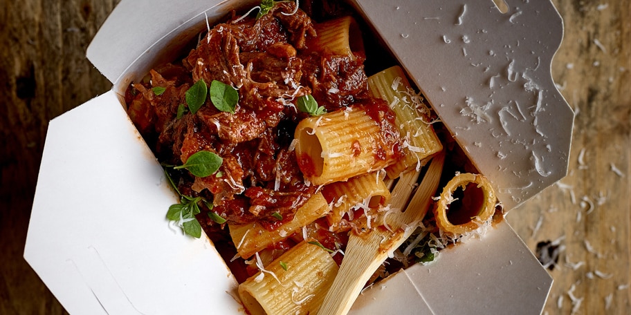 Pâtes au ragù de queue de bœuf
