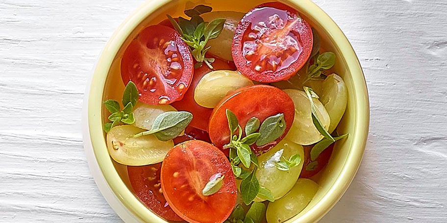 Salade met druiven