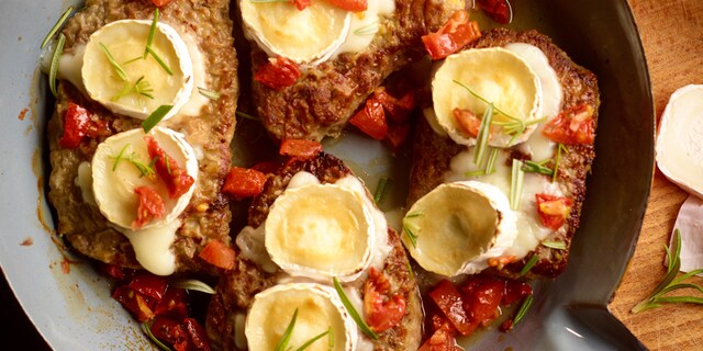 Rumsteaks au chèvre et aux tomates séchées