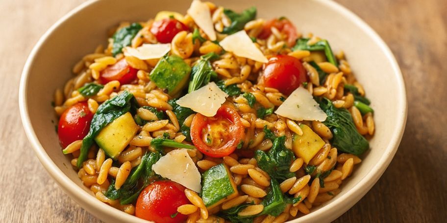 Boite repas - Orzo épinard tomates