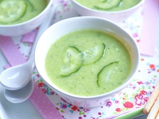 Gaspacho concombre-pomme verte
