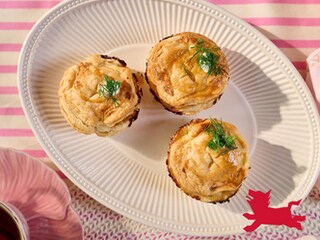 Minipies met zalm