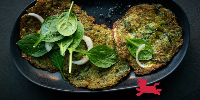 Tortillas de quinoa aux épinards