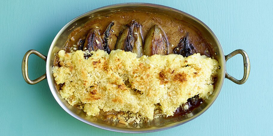 Vegan gegratineerd witloof