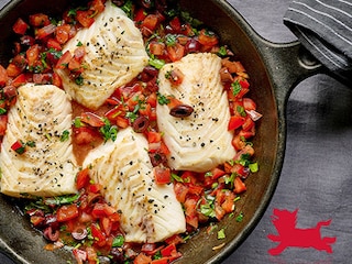 Kabeljauwhaasje met lauwe tomatensalsa