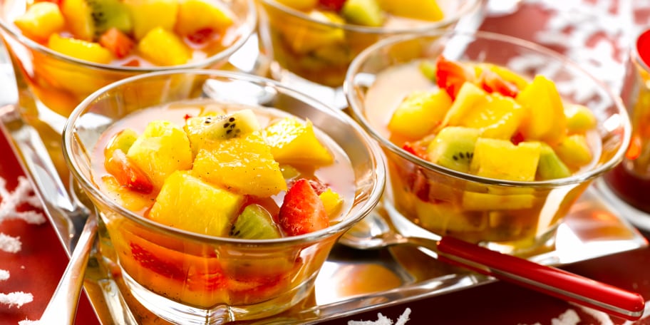 Salade de fruits au sirop ti-punch