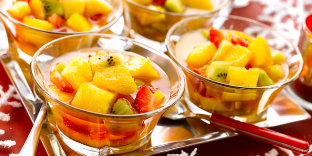 Salade de fruits au sirop ti-punch