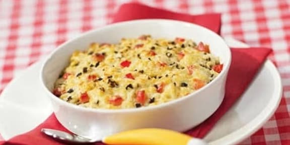 Tomaat‑olijvengratin