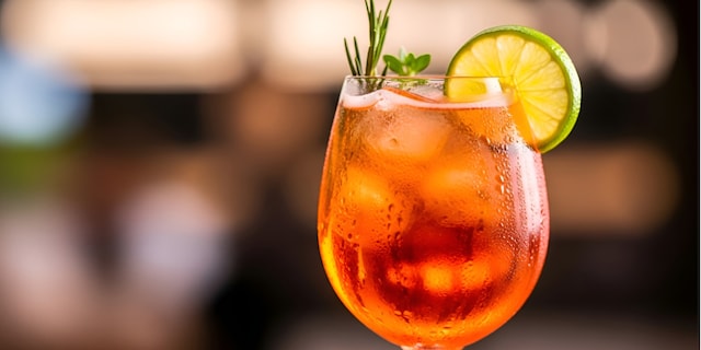 Cocktail : Spritz revisité au pamplemousse & romarin