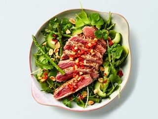 Tagliata van rundvlees met rucolaslaatje