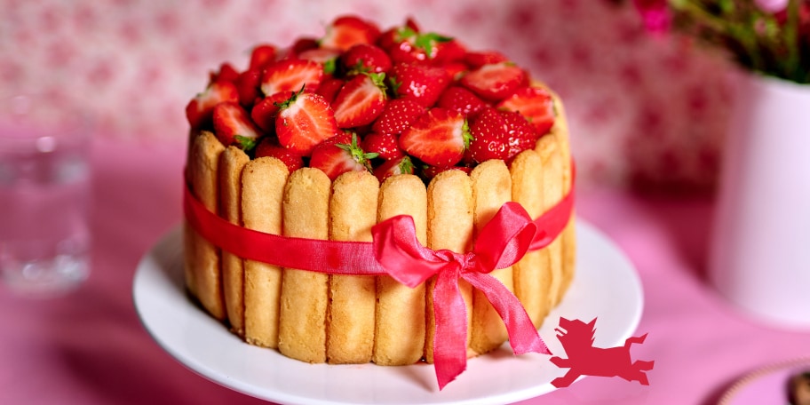 Aardbeientaart met lange vingers