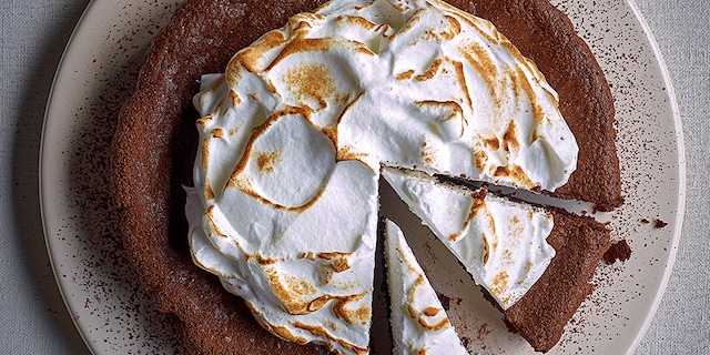 Fondant au chocolat meringué