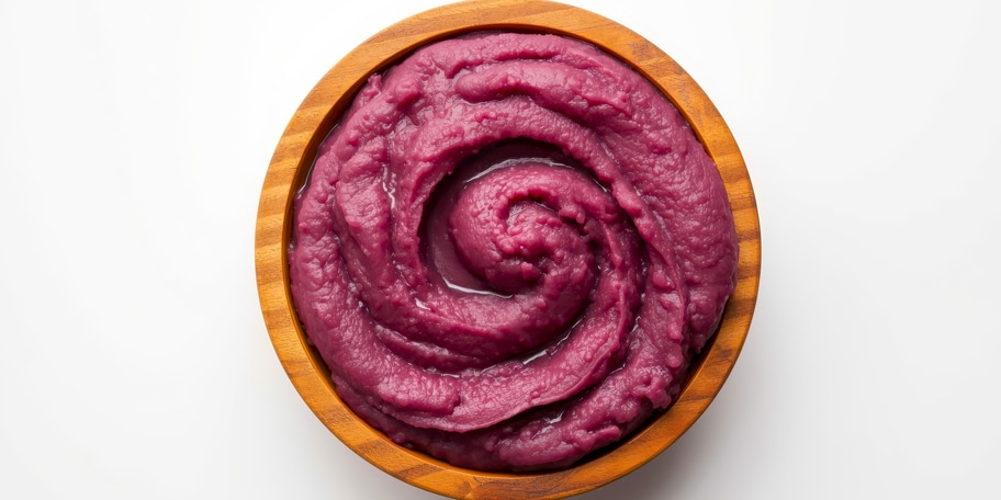 Zachte puree van rode biet & malse koolvis