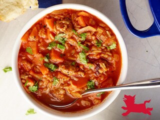 Soupe-repas aux boulettes et aux lentilles