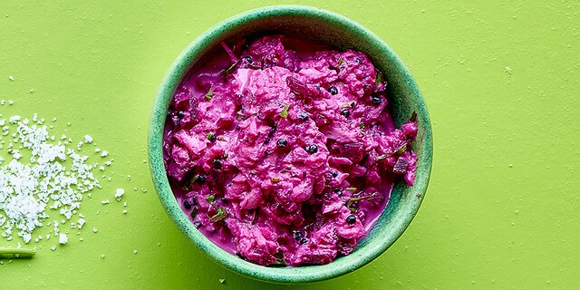 Dip de truite à la betterave rouge