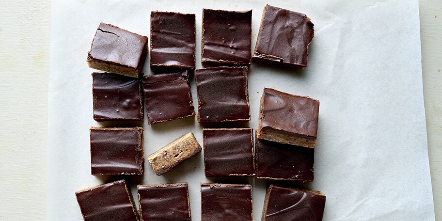 Carrés véganes au caramel
