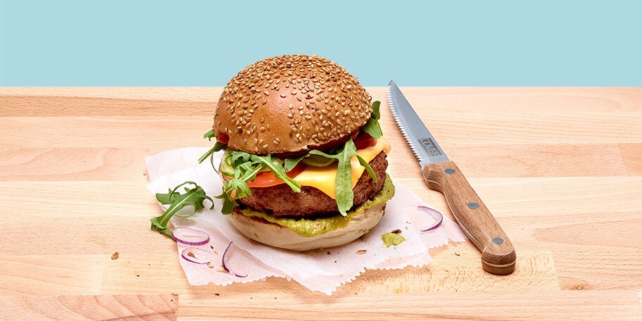 Rundsburgers met guacamole