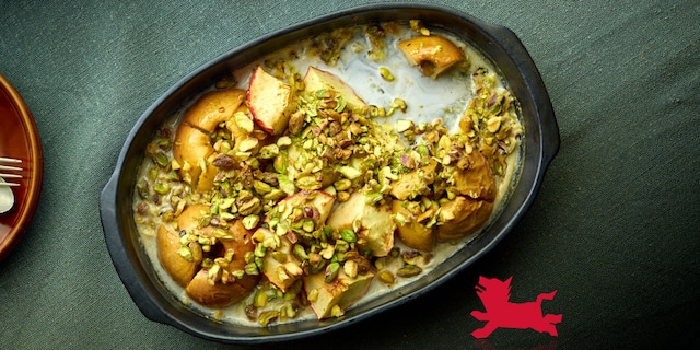 Pommes cuites aux pistaches croquantes