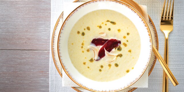 Crème de chicon et magret de canard fumé