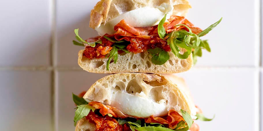 Panino con Burrata e Spianata