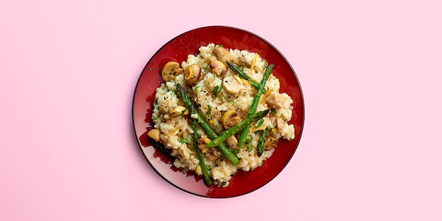 Risotto (met champignons en groene asperges)