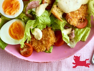 Caesarsalade met kipnuggets