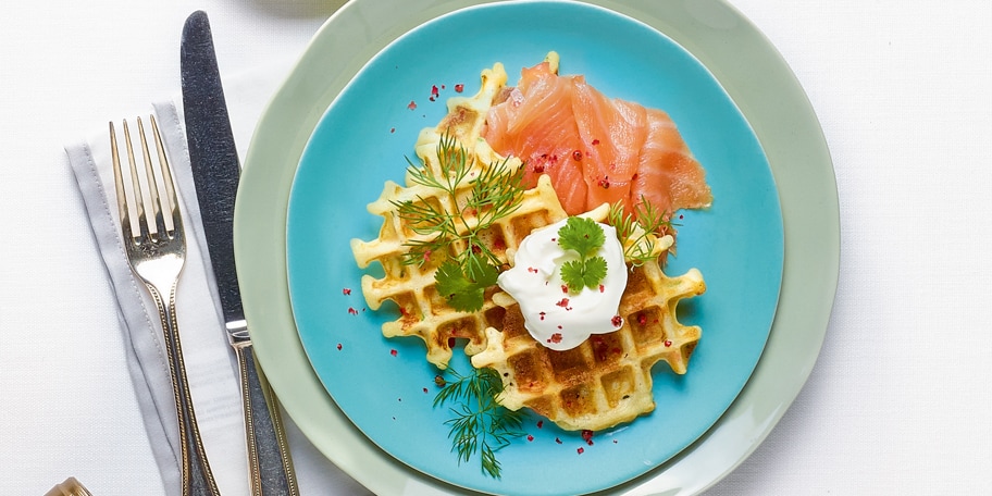 Gaufres au saumon