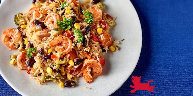 Cajunrijst met garnalen