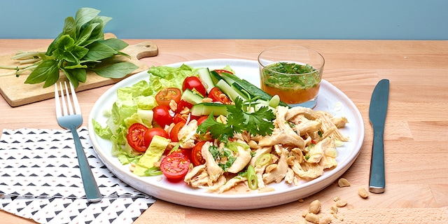 Thaise salade met kip 