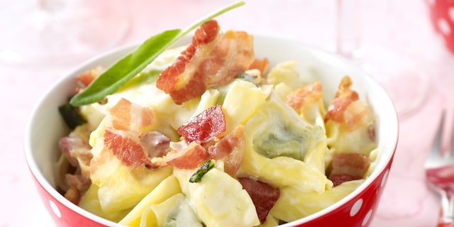 Tortellini met ricotta en spinazie