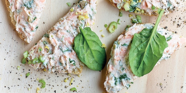 Rillette van gerookte forel met verse kaas