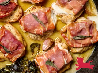 Kipsaltimbocca met mozzarella