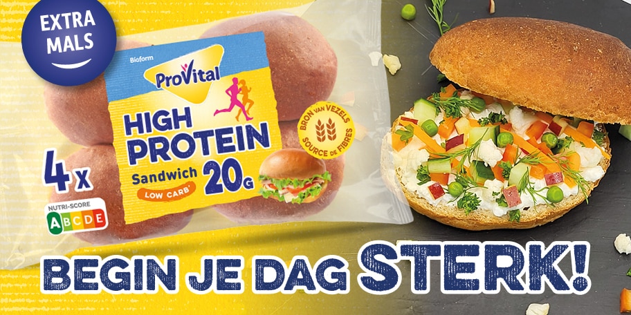 Kleurrijke proteïnesandwich met Skyr yoghurt