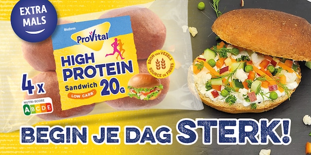 Kleurrijke proteïnesandwich met Skyr yoghurt