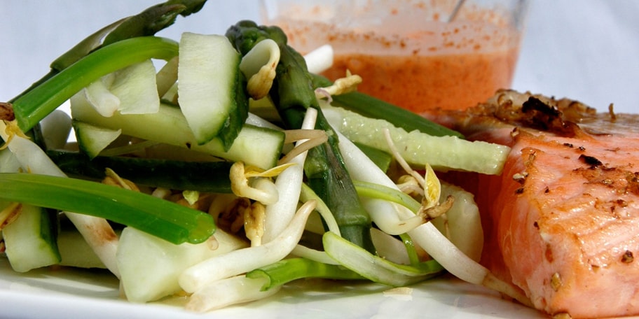 Filet de saumon au curry rouge