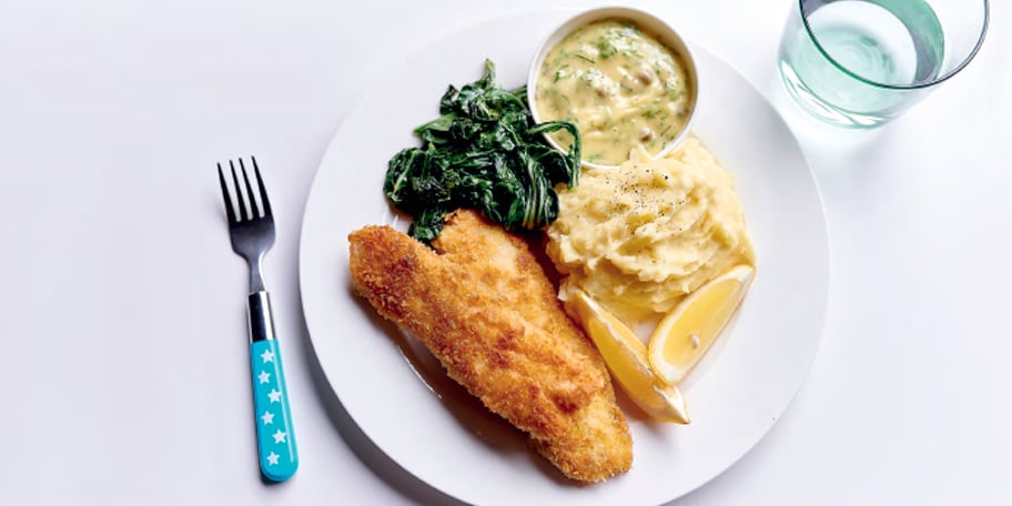 Fishsticks, puree en homemade tartaarsaus
