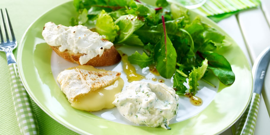 Salade met drie kazen