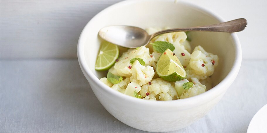 Chou-fleur mariné au citron vert