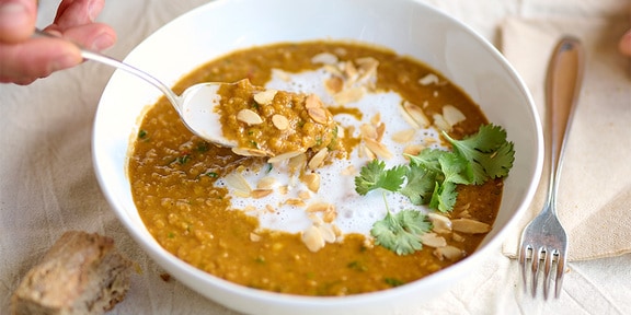 Soupe de lentilles corail
