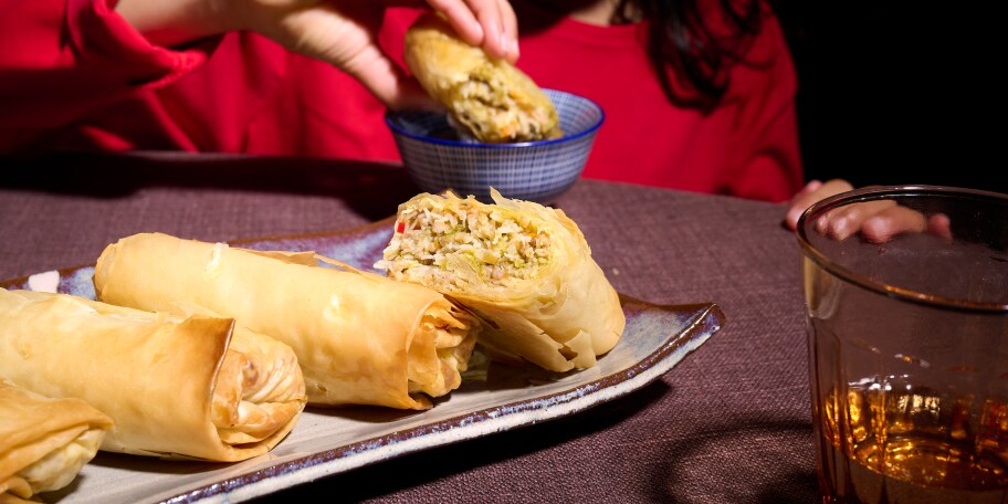 Homemade loempia’s met varkensgehakt en groenten