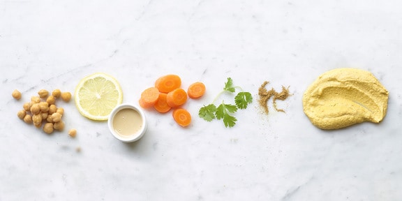 Houmous pois chiches-carottes