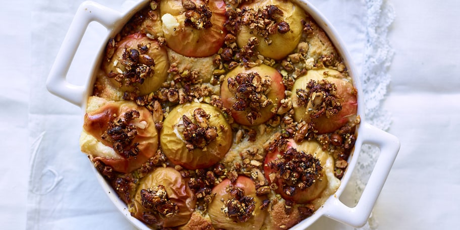 Gevulde appelen 'Amandine' met gedroogd fruit