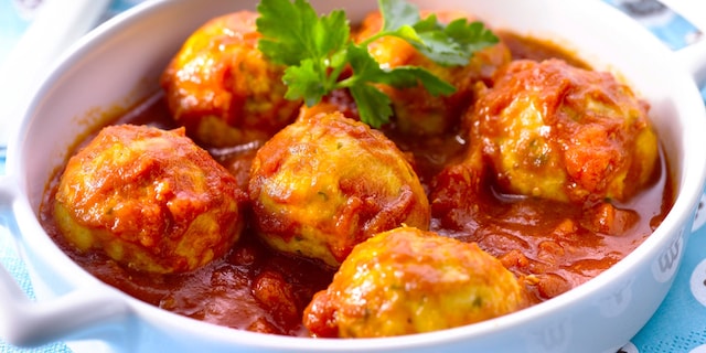 Boulettes de cabillaud à la sauce tomate