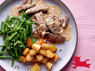 Émincé de bœuf  à la moutarde